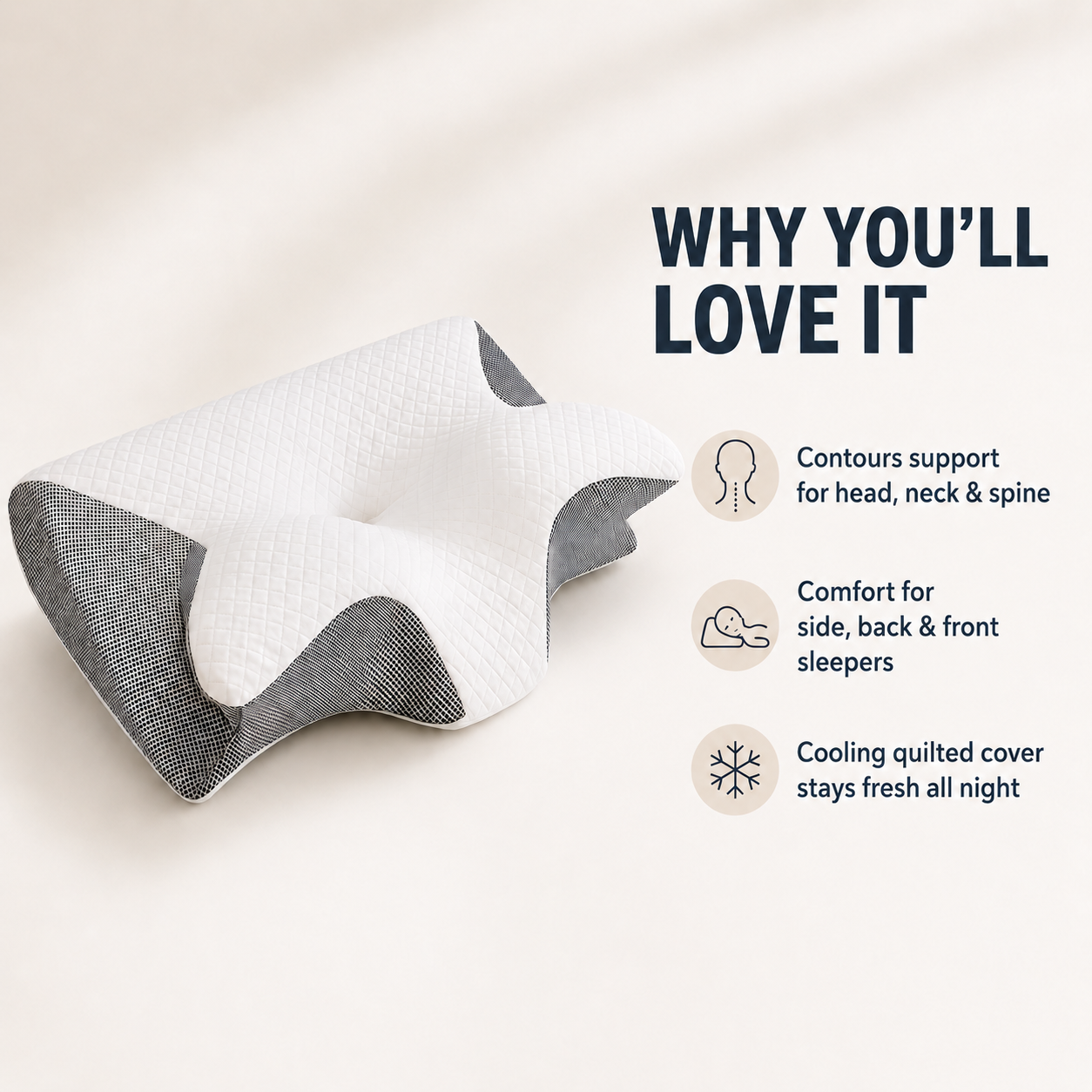 DreamNest® Memory Foam Pillow